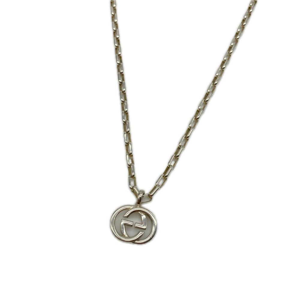 GUCCI Interlocking G Necklace, Silver, Men's